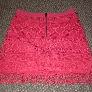Size 2 pink lace American eagle skirt